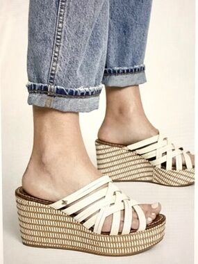SAM EDELMAN Devon Platform Wedge Slide Sandals Women’s Size 11